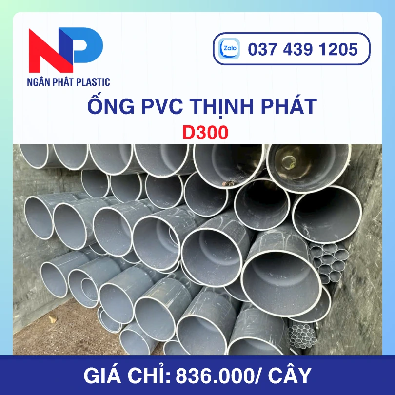 Ống Nhựa uPVC D300 Thịnh Phát